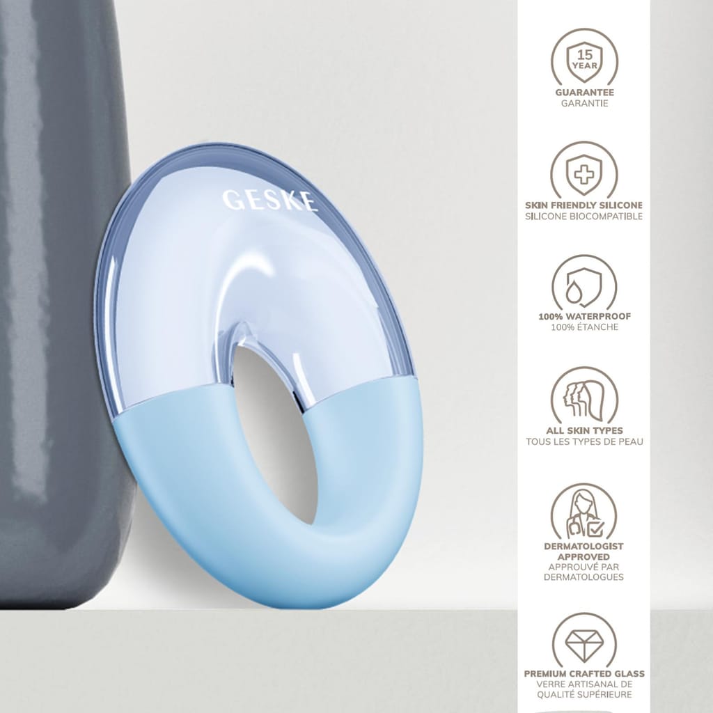 Фото товару: Масажер для очей GESKE Cool&Warm Eye Massager 7в1 aquamarine № 2