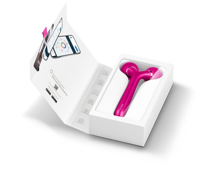 Фото товару: Електронний ультразвуковий ролик для обличчя та тіла GESKE Sonic Facial&Body Roller 4в1 magenta № 8