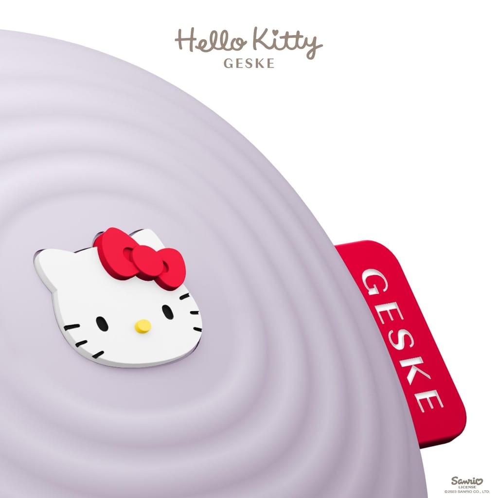 Фото товару: Електронна ультразвукова щітка для обличчя GESKE Sonic Facial Brush 4в1 by Hello Kitty purple № 4