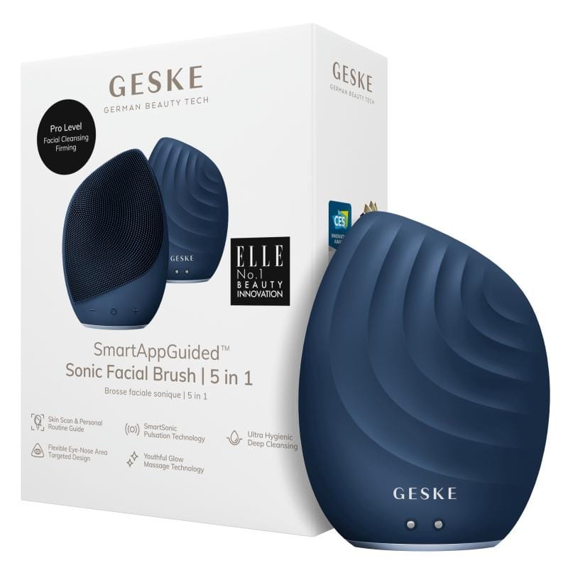Фото товару: Електронна ультразвукова щітка для обличчя GESKE Sonic Facial Brush 5в1 midnight № 0