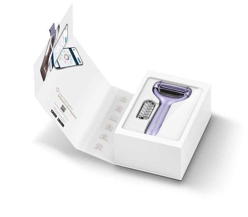 Фото товару: Електронний ролер для обличчя та тіла з мікроголками GESKE MicroNeedle Face&Body Roller 8в1 purple № 8
