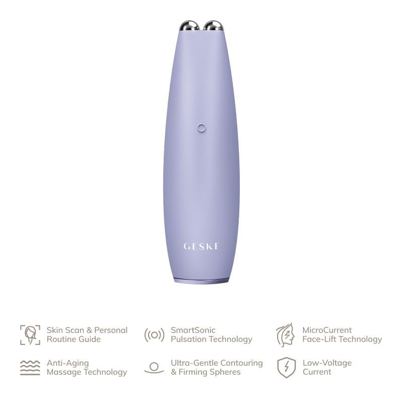 Фото товару: Мікрострумова ручка для підтяжки обличчя GESKE MicroCurrent Face-Lift Pen 6в1 purple № 1