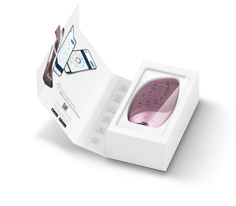 Фото товару: Очищувальна щітка для обличчя GESKE Sonic Thermo Facial Brush&Face-Lifter 8в1 pink № 8