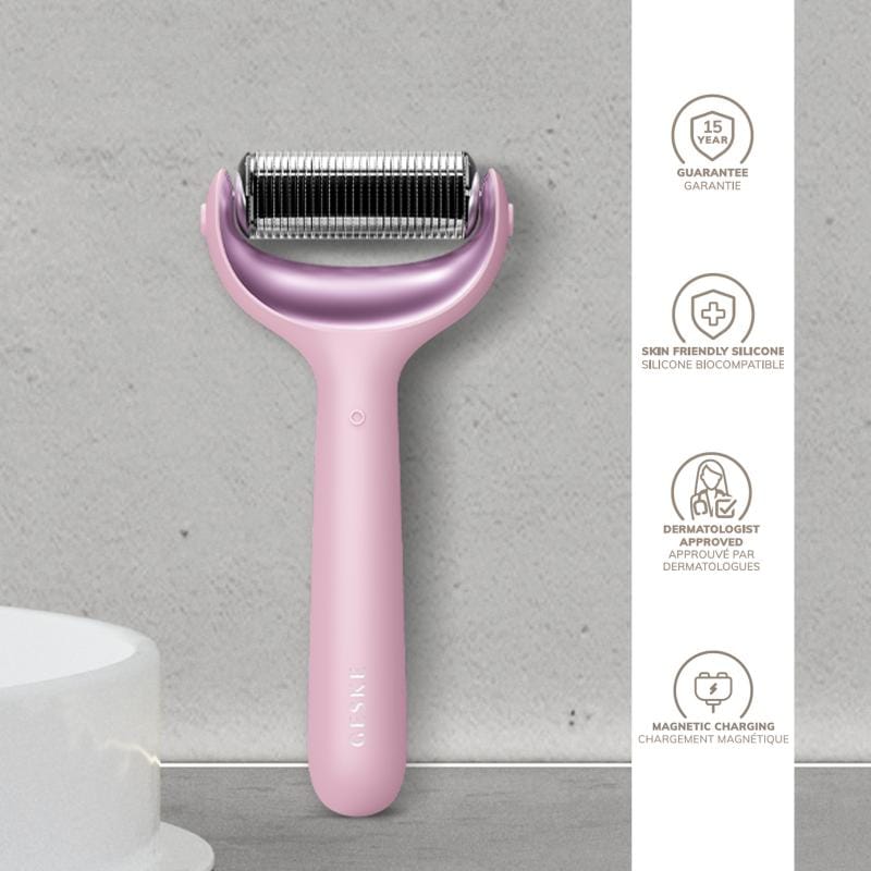 Фото товару: Ролер для голкової мезотерапії обличчя та тіла GESKE MicroNeedle Face&Body Roller 9в1 pink № 2