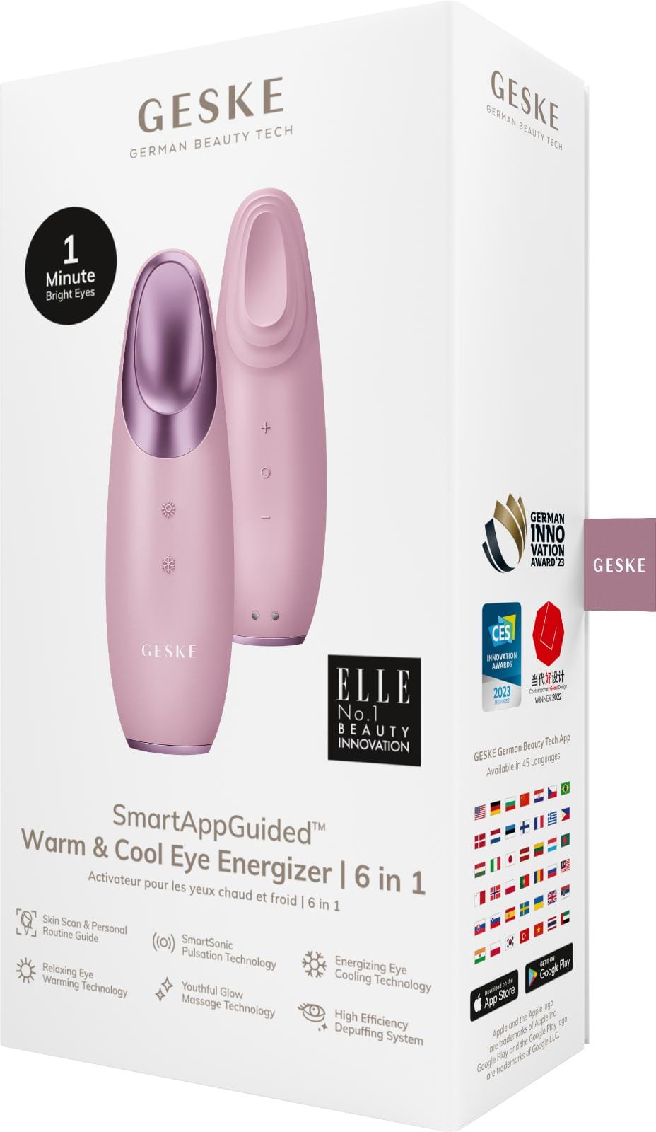 Фото товару: Енерджайзер для очей GESKE Warm&Cool Eye Energizer 6в1 pink № 7