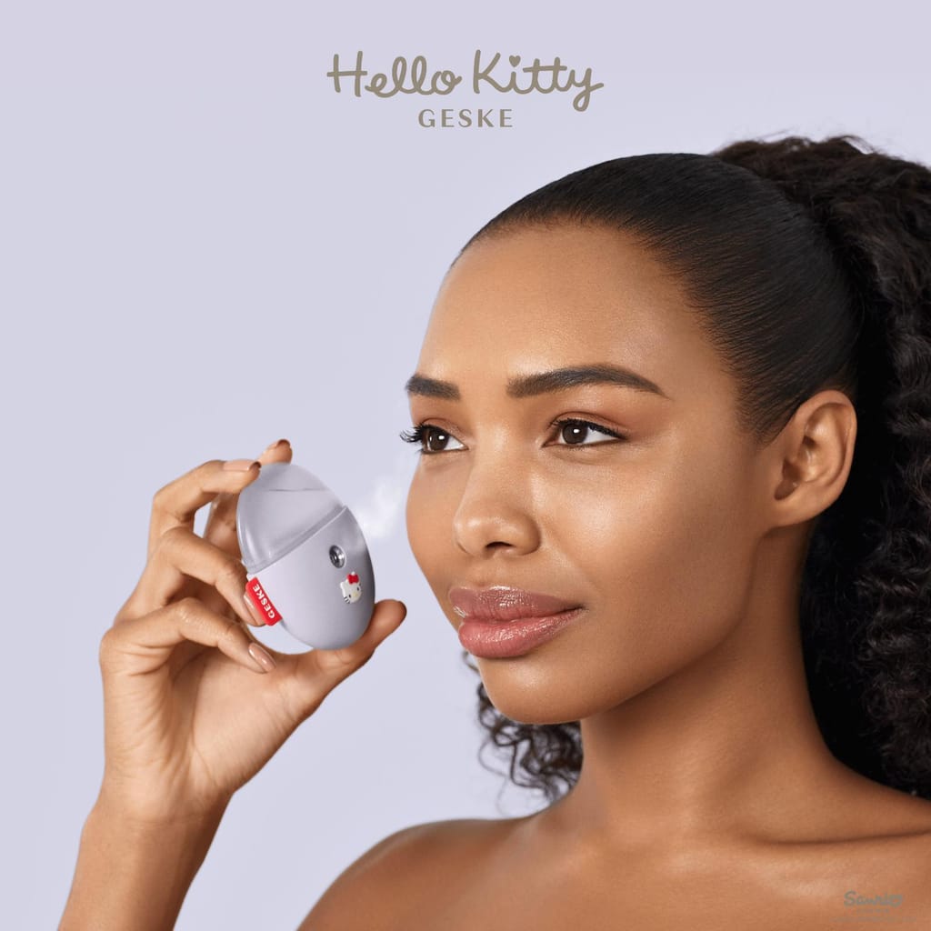 Фото товару: Електронний освіжувач для зволоження обличчя GESKE Facial Hydration Refresher 4в1 by Hello Kitty purple № 3