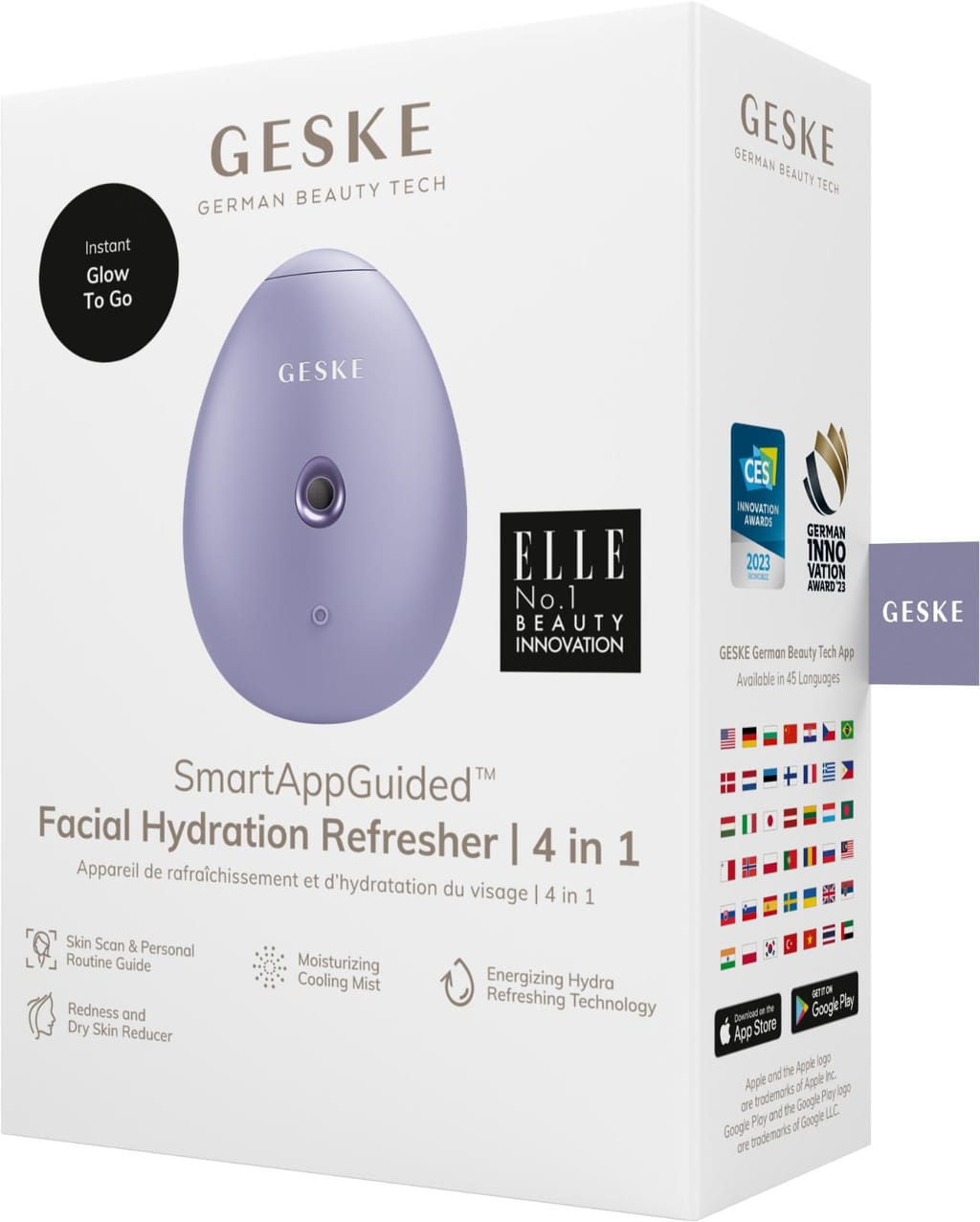 Фото товару: Електронний освіжувач для зволоження обличчя GESKE Facial Hydration Refresher 4в1 purple № 7