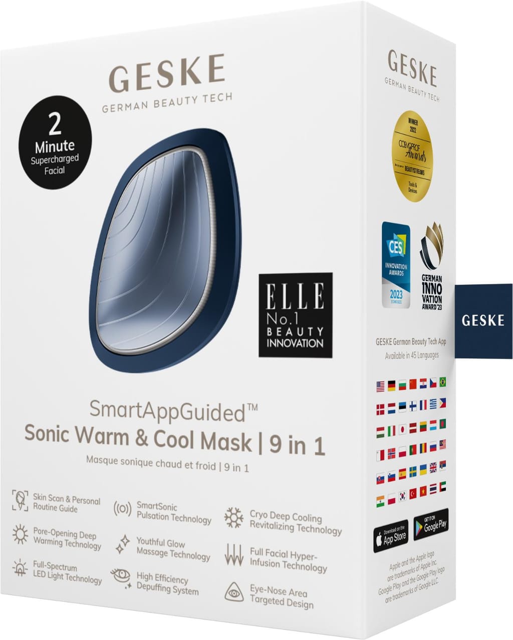 Фото товару: Ультразвукова маска тепло та холод GESKE Sonic Warm&Cool Mask 9в1 midnight № 7