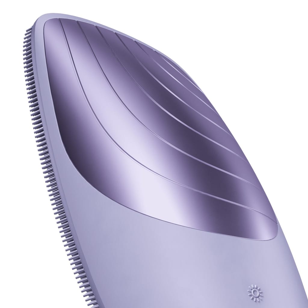 Фото товару: Електронна звукова термо щітка для обличчя GESKE Sonic Thermo Facial Brush 6в1 purple № 4