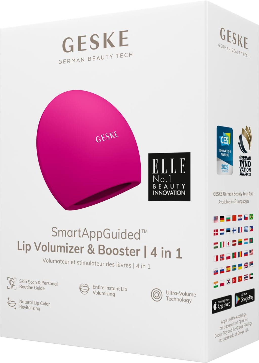 Фото товару: Пристрій для збільшення обʼєму губ GESKE Lip Volumizer&Booster 4в1 Big magenta № 7