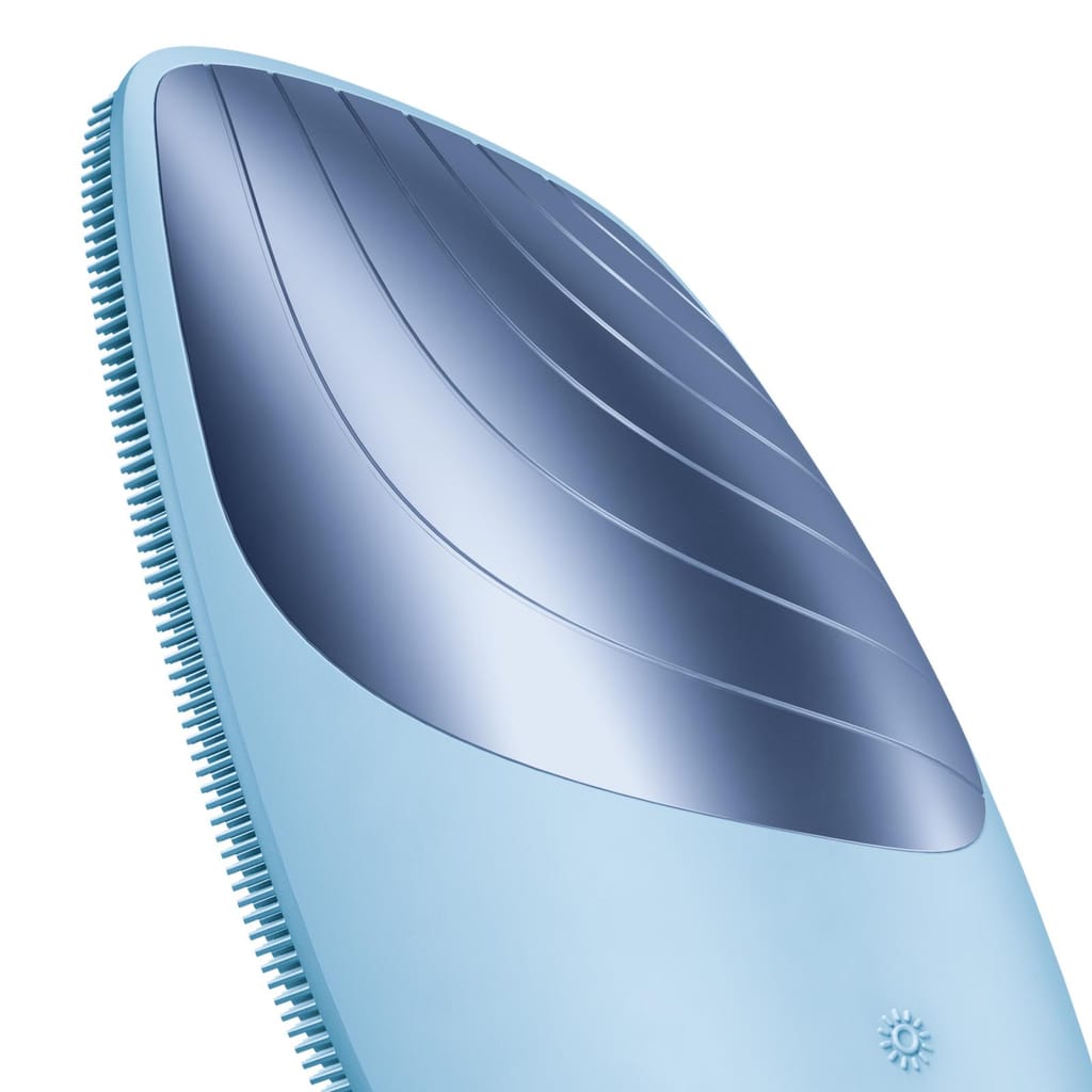 Фото товару: Електронна звукова термо щітка для обличчя GESKE Sonic Thermo Facial Brush 6в1 aquamarine № 4