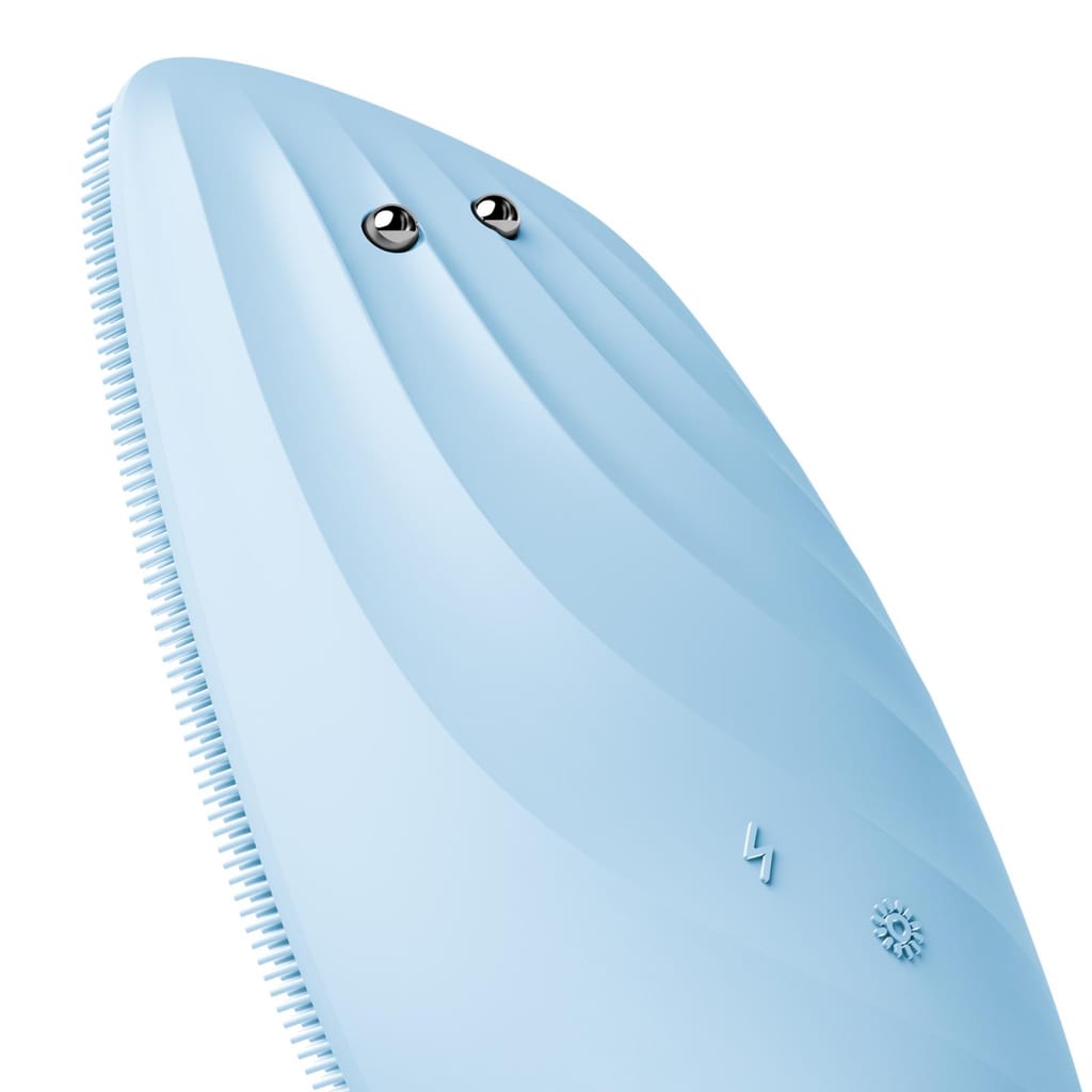 Фото товару: Очищувальна щітка для обличчя GESKE Sonic Thermo Facial Brush&Face-Lifter 8в1 aquamarine № 4