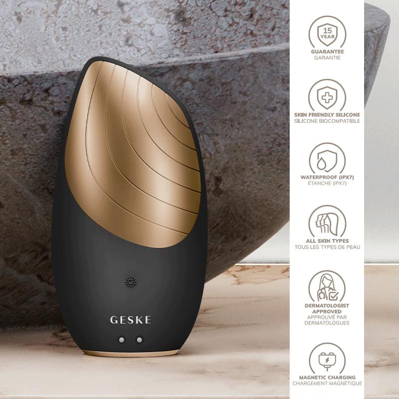 Фото товару: Електронна звукова термо щітка для обличчя GESKE Sonic Thermo Facial Brush 6в1 gray № 2