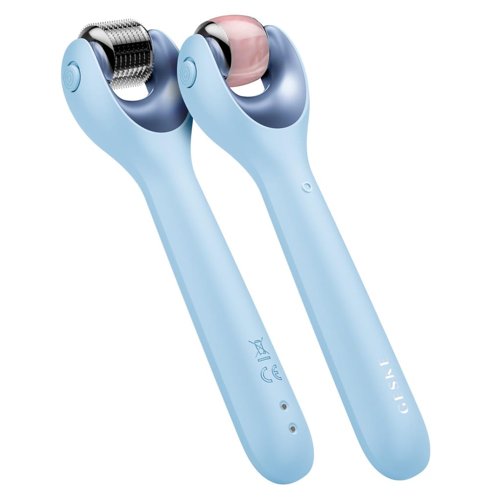Фото товару: Електронний ролер для обличчя з мікроголками GESKE MicroNeedle Face Roller 9в1 aquamarine № 5
