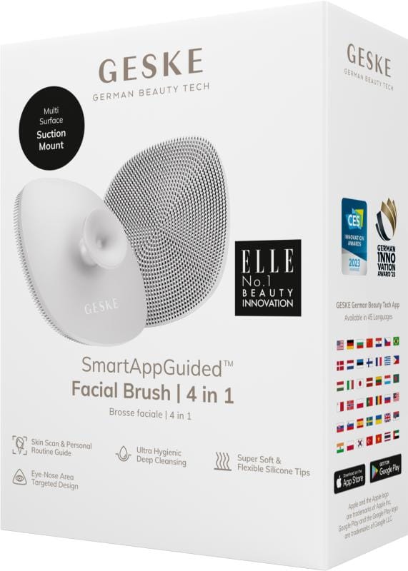 Фото товару: Щітка для обличчя GESKE Facial Brush 4в1 з тримачем white № 7
