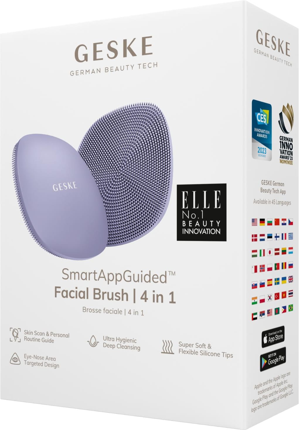 Фото товару: Щітка для обличчя GESKE Facial Brush 4в1 purple № 7