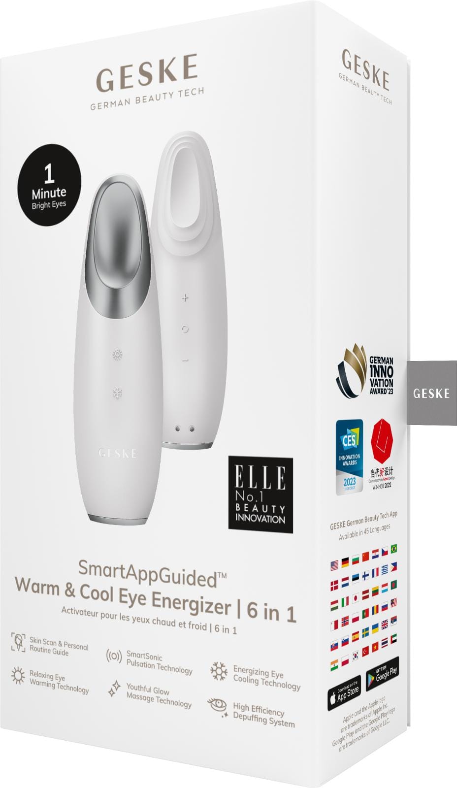 Фото товару: Енерджайзер для очей GESKE Warm&Cool Eye Energizer 6в1 white № 7