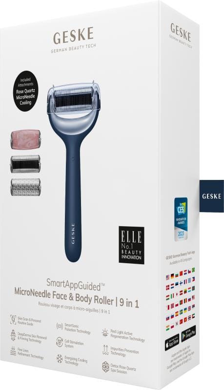 Фото товару: Ролер для голкової мезотерапії обличчя та тіла GESKE MicroNeedle Face&Body Roller 9в1 midnight № 7