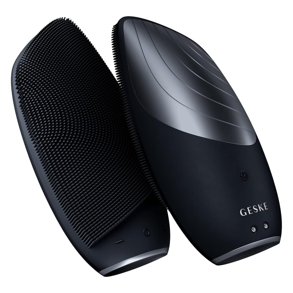 Фото товару: Електронна звукова термо щітка для обличчя GESKE Sonic Thermo Facial Brush 6в1 black № 5