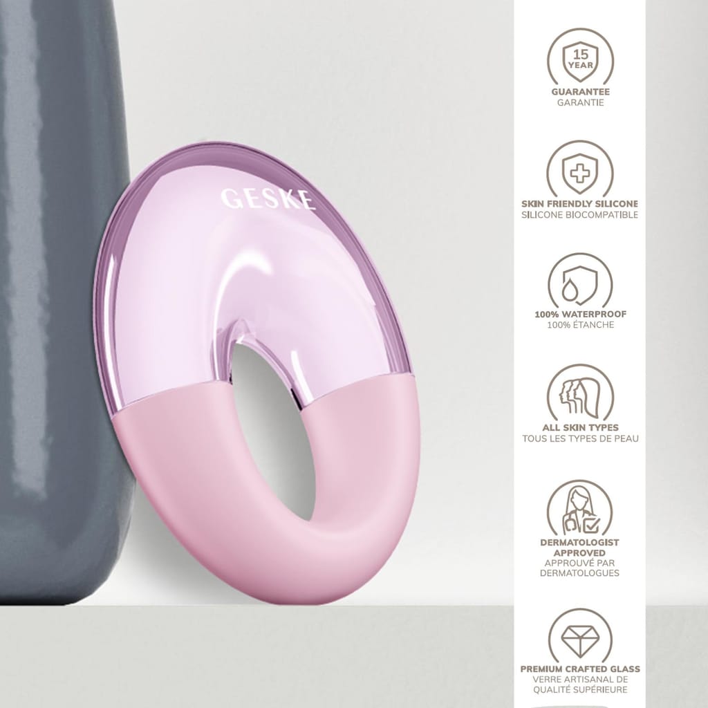 Фото товару: Масажер для очей GESKE Cool&Warm Eye Massager 7в1 pink № 2