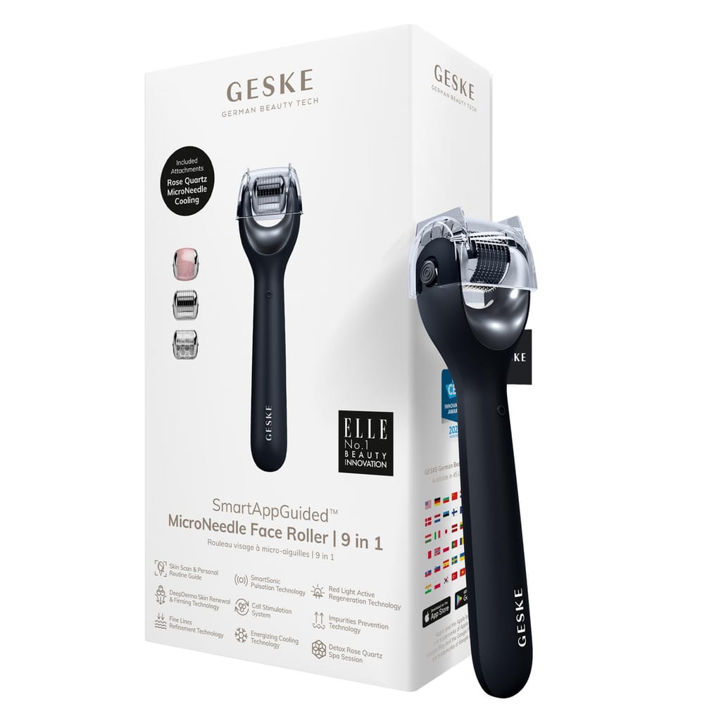 Фото товару: Електронний ролер для обличчя з мікроголками GESKE MicroNeedle Face Roller 9в1 black № 0