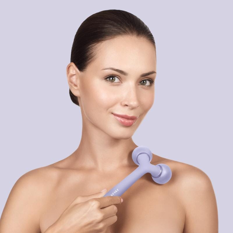 Фото товару: Електронний ультразвуковий ролик для обличчя та тіла GESKE Sonic Facial&Body Roller 4в1 violet № 3