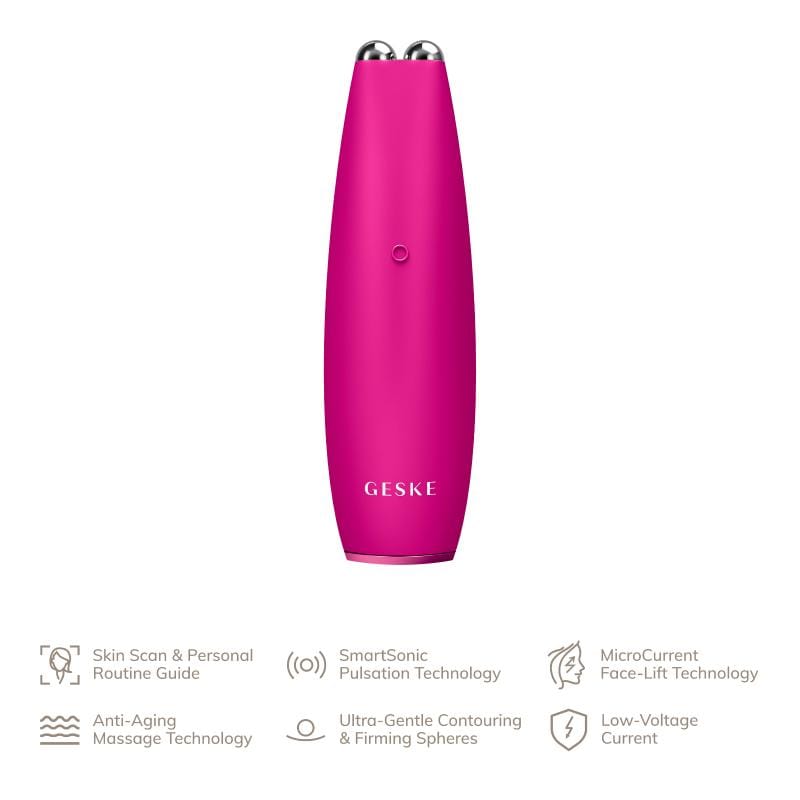 Фото товару: Мікрострумова ручка для підтяжки обличчя GESKE MicroCurrent Face-Lift Pen 6в1 magenta № 1