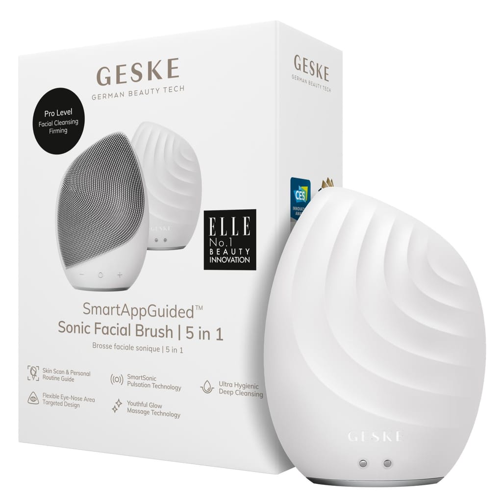 Фото товару: Електронна ультразвукова щітка для обличчя GESKE Sonic Facial Brush 5в1 white № 0