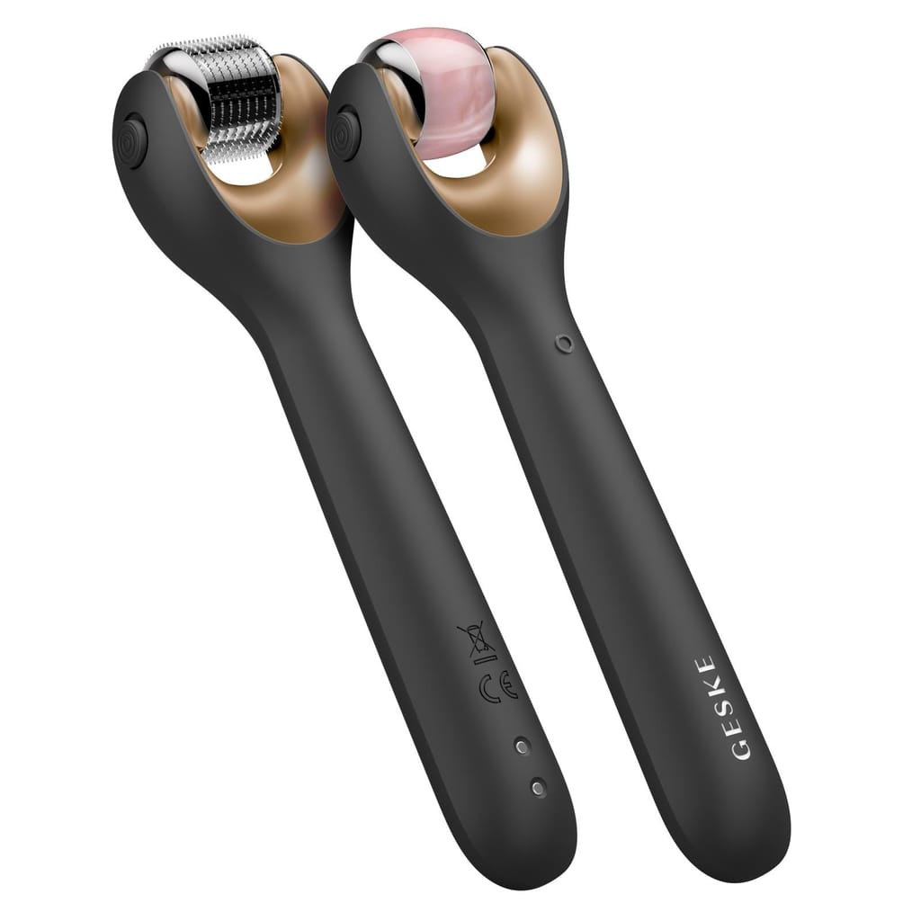 Фото товару: Електронний ролер для обличчя з мікроголками GESKE MicroNeedle Face Roller 9в1 gray № 5