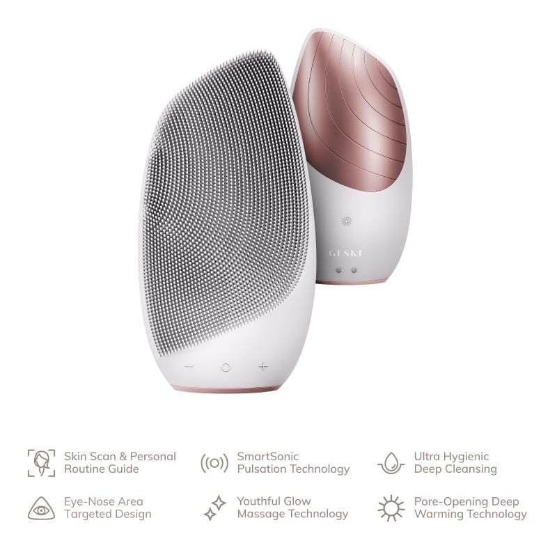 Фото товару: Електронна звукова термо щітка для обличчя GESKE Sonic Thermo Facial Brush 6в1 starlight № 1