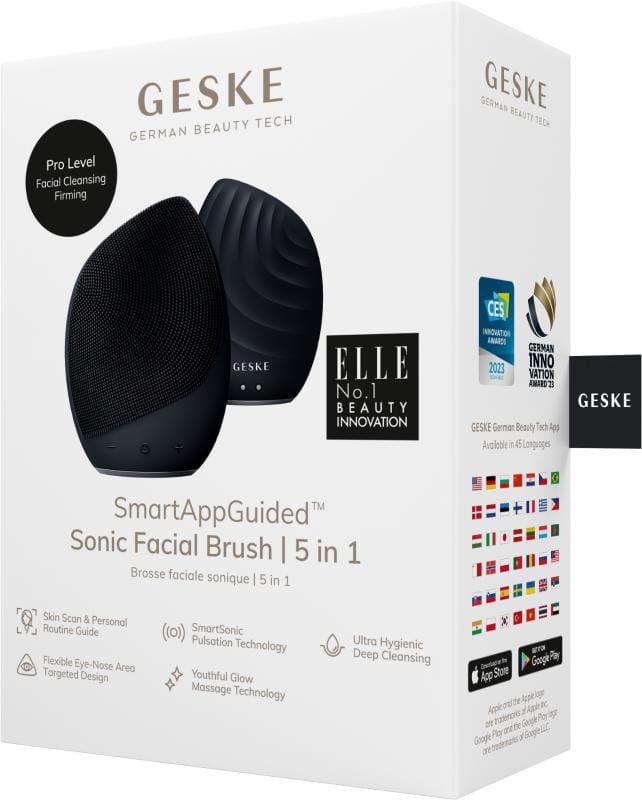 Фото товару: Електронна ультразвукова щітка для обличчя GESKE Sonic Facial Brush 5в1 black № 7