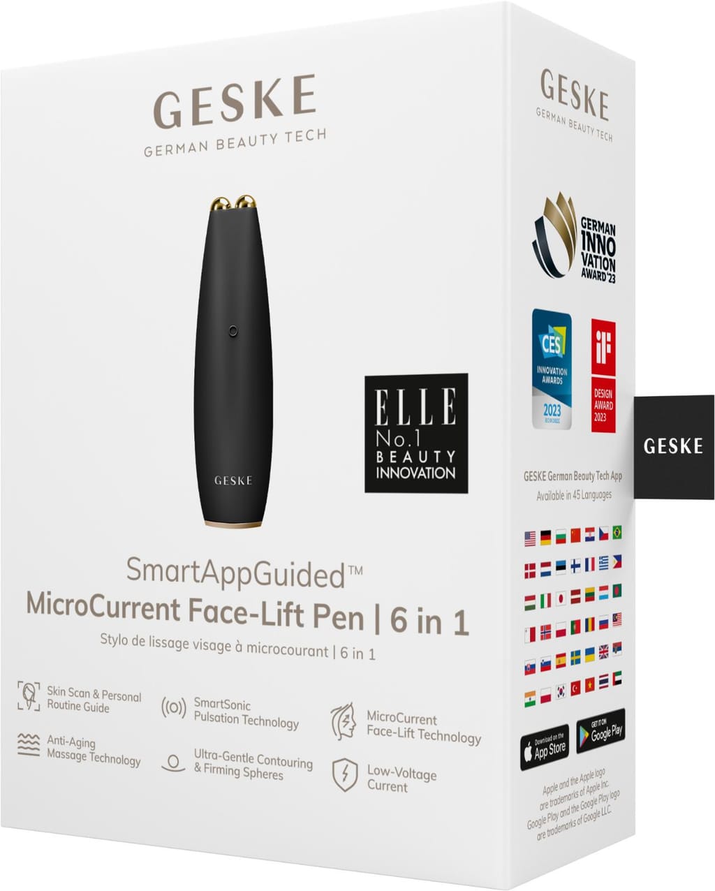 Фото товару: Мікрострумова ручка для підтяжки обличчя GESKE MicroCurrent Face-Lift Pen 6в1 gray № 7
