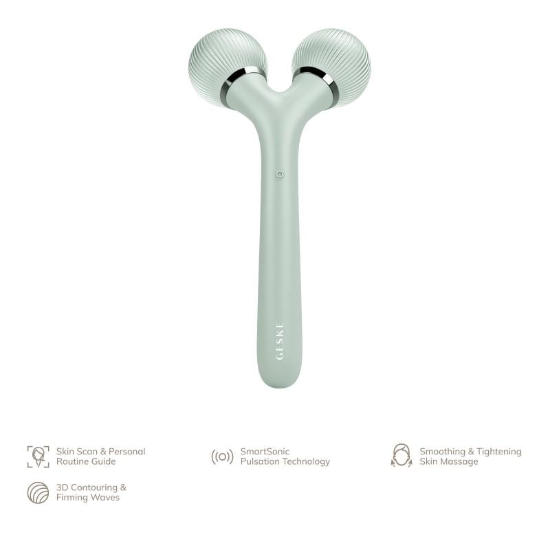Фото товару: Електронний ультразвуковий ролик для обличчя та тіла GESKE Sonic Facial&Body Roller 4в1 green № 1