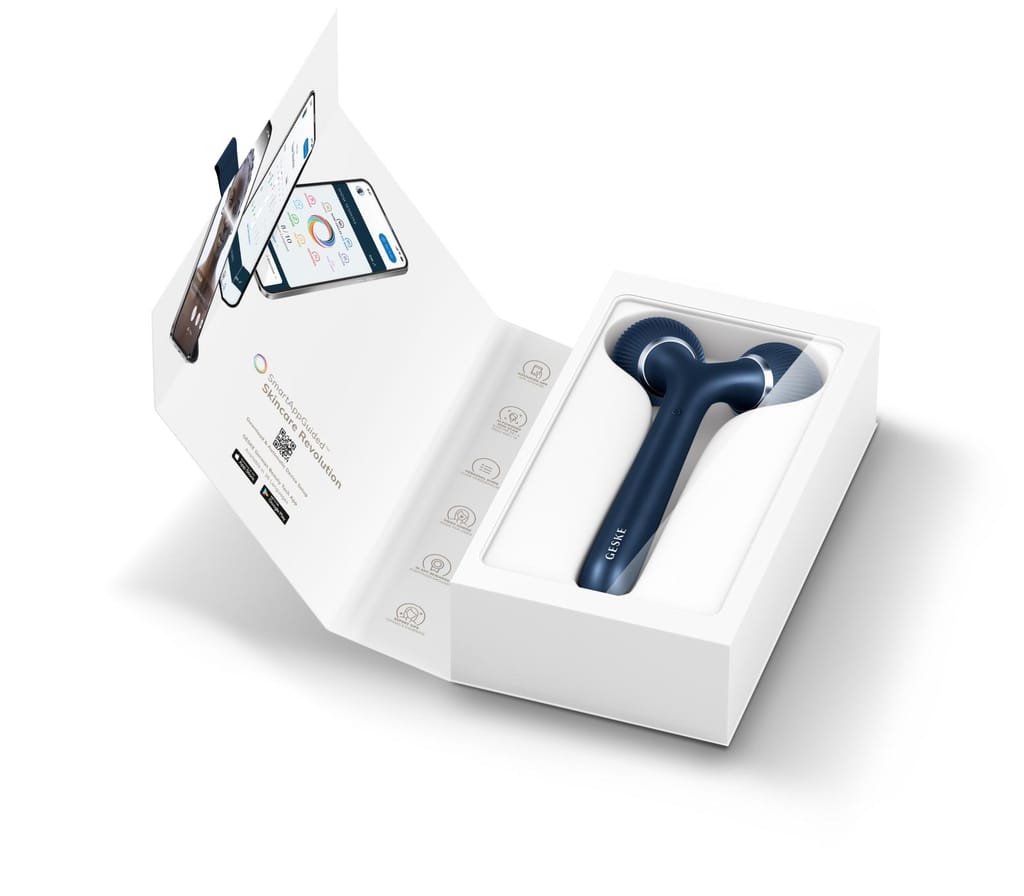 Фото товару: Електронний ультразвуковий ролик для обличчя та тіла GESKE Sonic Facial&Body Roller 4в1 midnight № 8