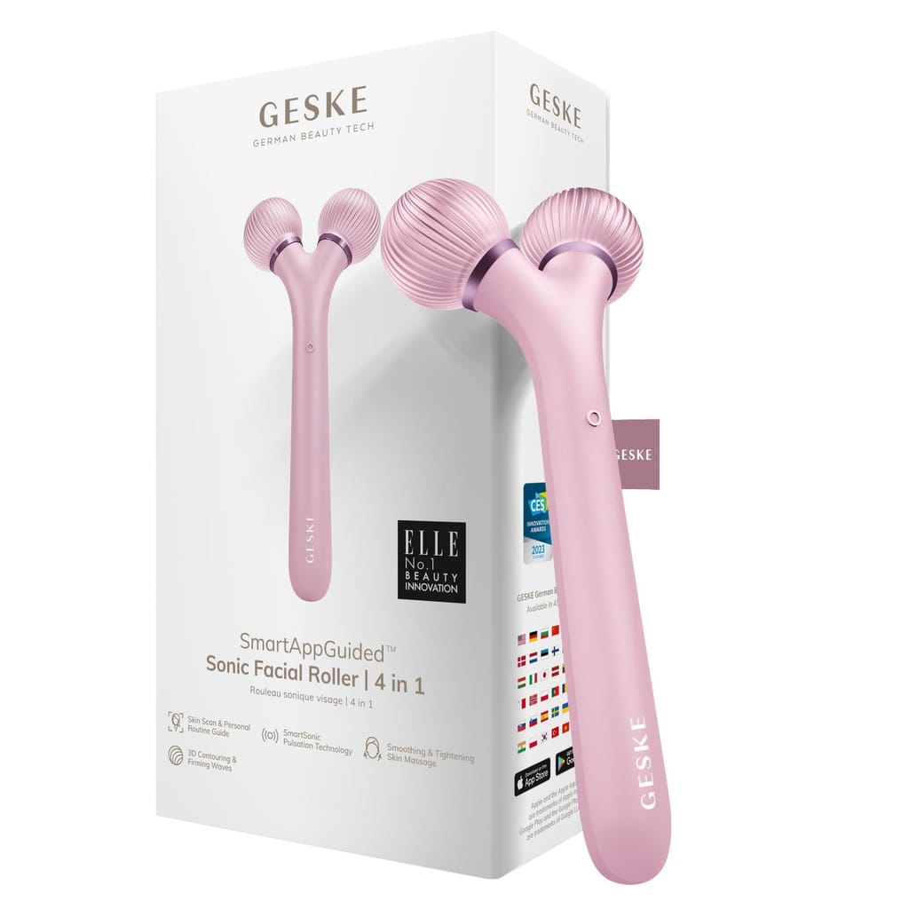Фото товару: Електронний ультразвуковий ролик для обличчя GESKE Sonic Facial Roller 4в1 pink № 0