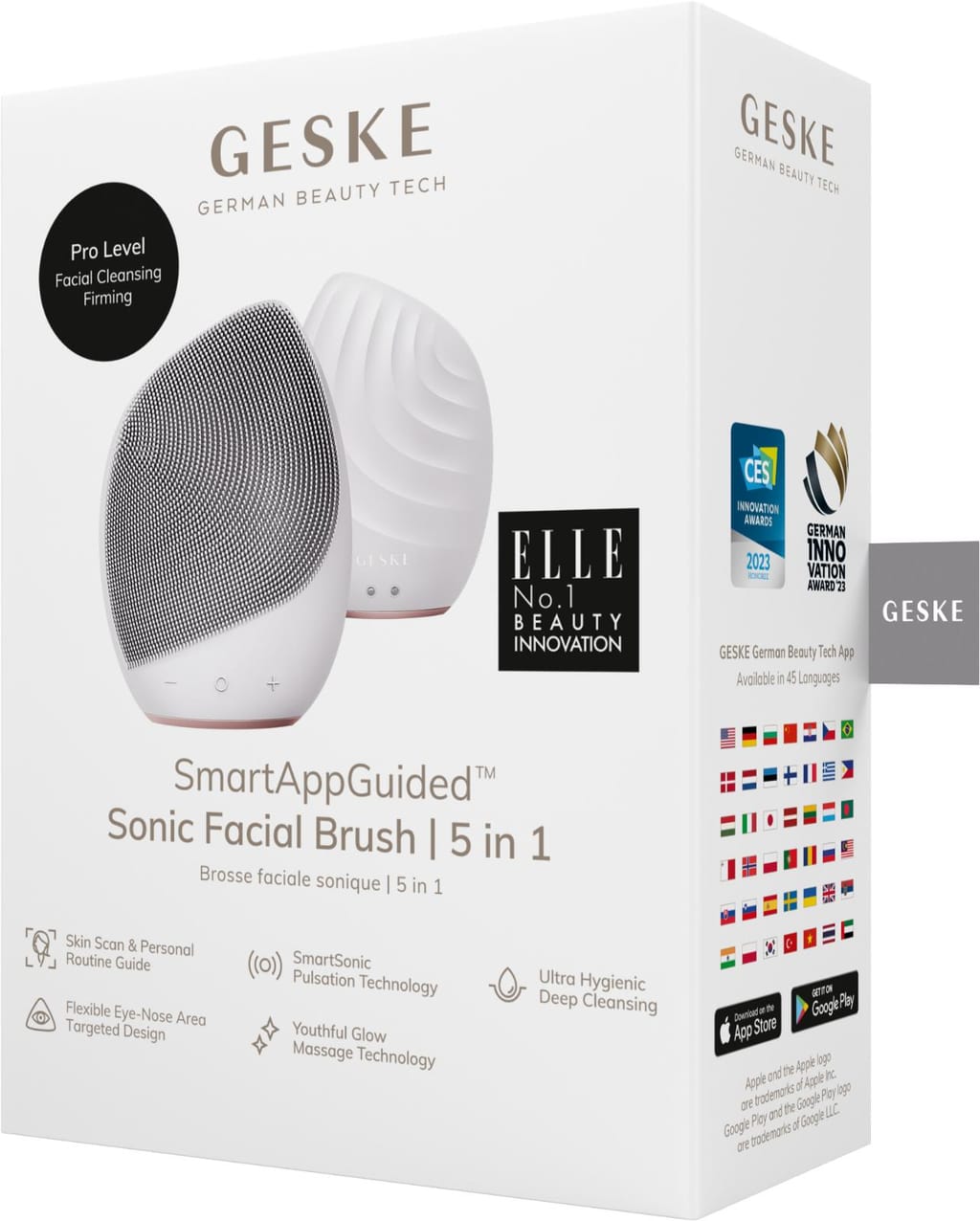 Фото товару: Електронна ультразвукова щітка для обличчя GESKE Sonic Facial Brush 5в1 starlight № 7