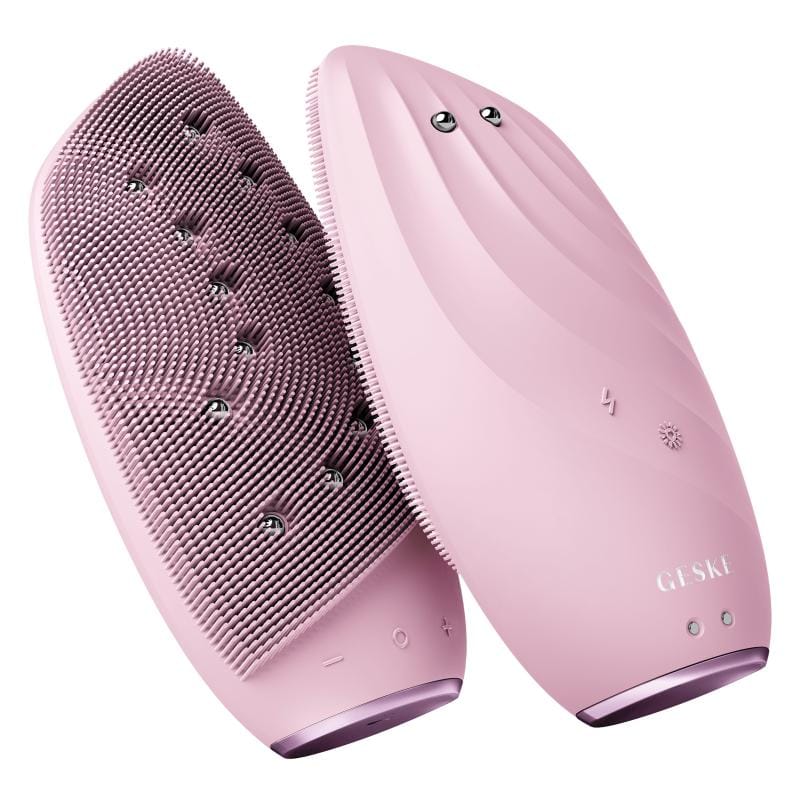 Фото товару: Очищувальна щітка для обличчя GESKE Sonic Thermo Facial Brush&Face-Lifter 8в1 pink № 5