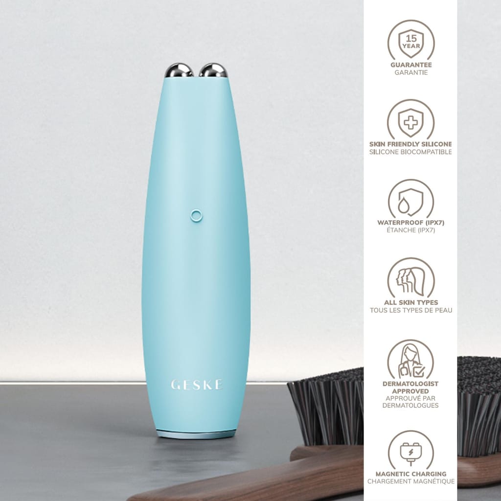 Фото товару: Мікрострумова ручка для підтяжки обличчя GESKE MicroCurrent Face-Lift Pen 6в1 turquoise № 2