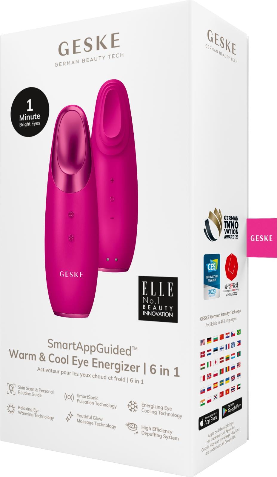 Фото товару: Енерджайзер для очей GESKE Warm&Cool Eye Energizer 6в1 magenta № 7