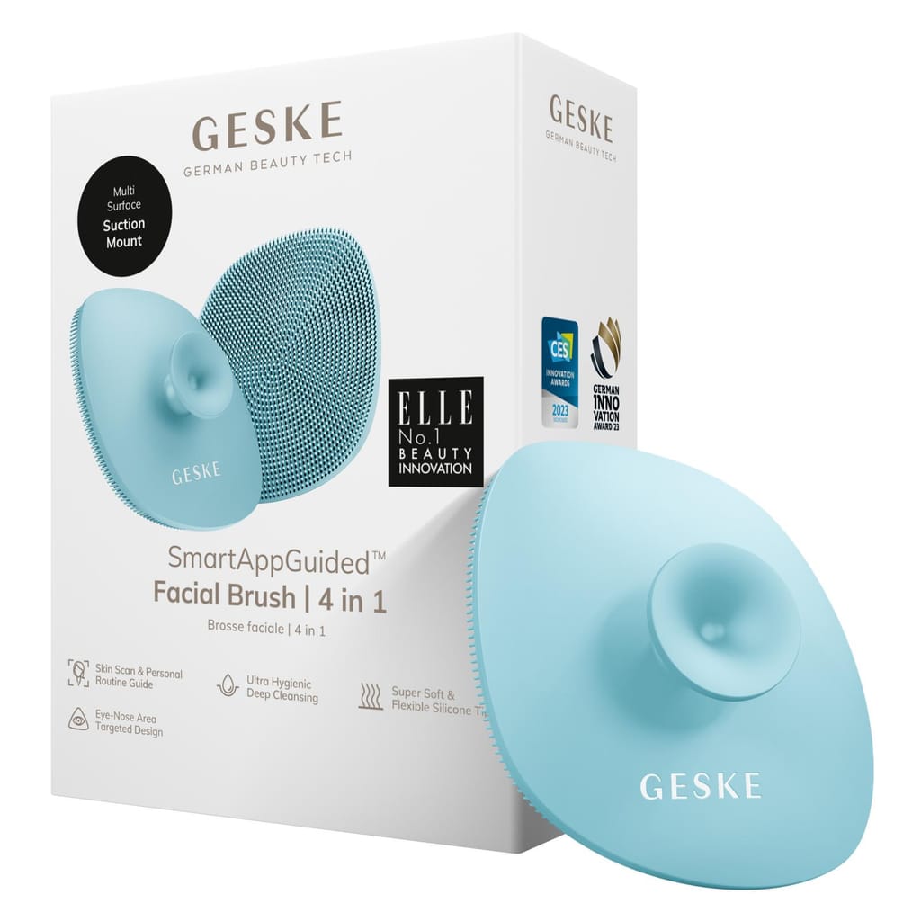 Фото товару: Щітка для обличчя GESKE Facial Brush 4в1 з тримачем turquoise № 0