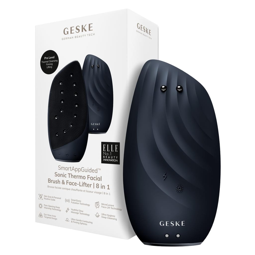 Фото товару: Очищувальна щітка для обличчя GESKE Sonic Thermo Facial Brush&Face-Lifter 8в1 black № 0