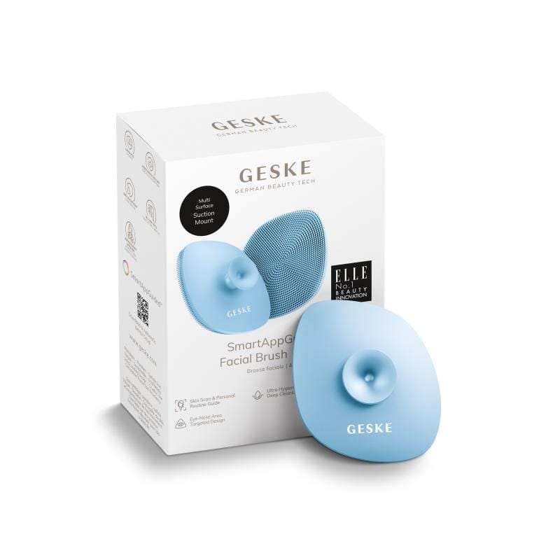 Фото товару: Щітка для обличчя GESKE Facial Brush 4в1 з тримачем aquamarine № 8
