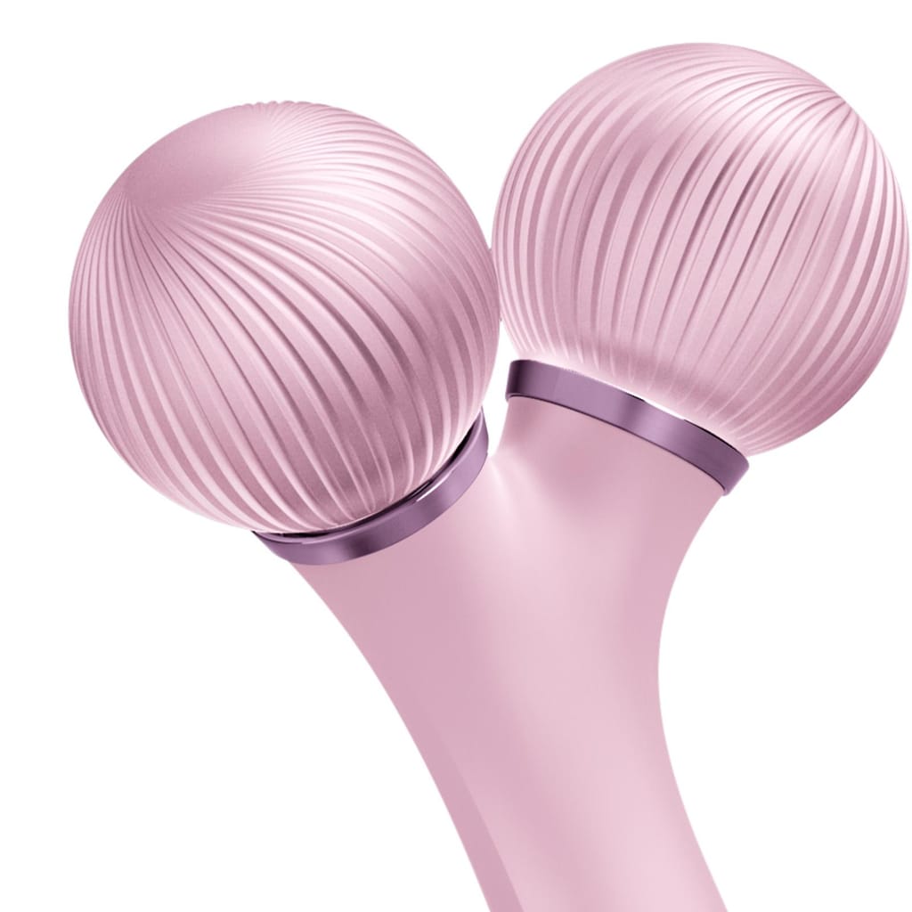 Фото товару: Електронний ультразвуковий ролик для обличчя GESKE Sonic Facial Roller 4в1 pink № 4