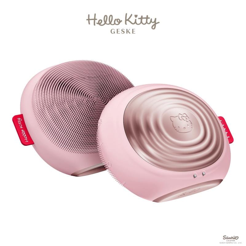 Фото товару: Електронна ультразвукова термощітка для обличчя GESKE Sonic Thermo Facial Brush 5в1 by Hello Kitty pink № 5