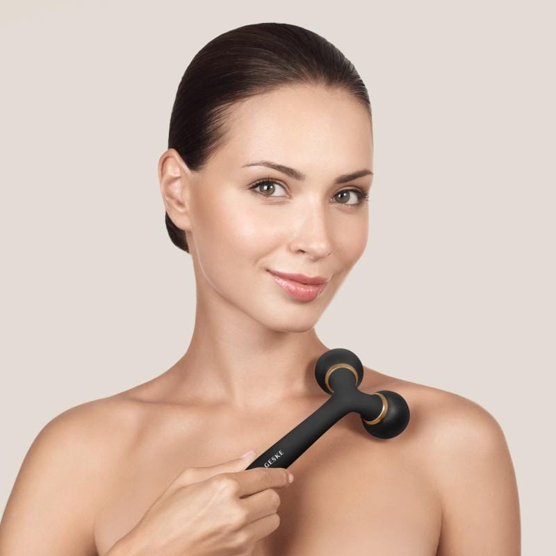 Фото товару: Електронний ультразвуковий ролик для обличчя та тіла GESKE Sonic Facial&Body Roller 4в1 gray № 3