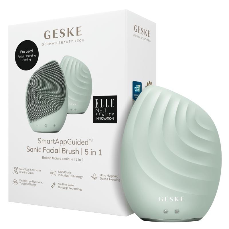 Фото товару: Електронна ультразвукова щітка для обличчя GESKE Sonic Facial Brush 5в1 green № 0