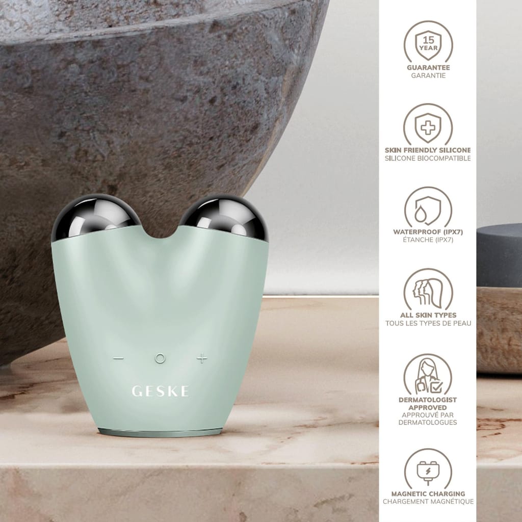 Фото товару: Мікрострумовий підтягувач обличчя GESKE MicroCurrent Face-Lifter 6в1 green № 2