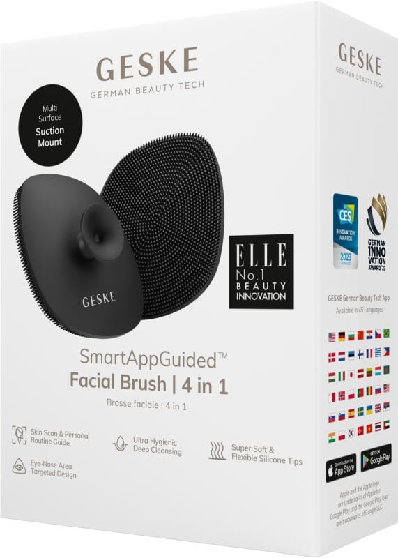 Фото товару: Щітка для обличчя GESKE Facial Brush 4в1 з тримачем gray № 7