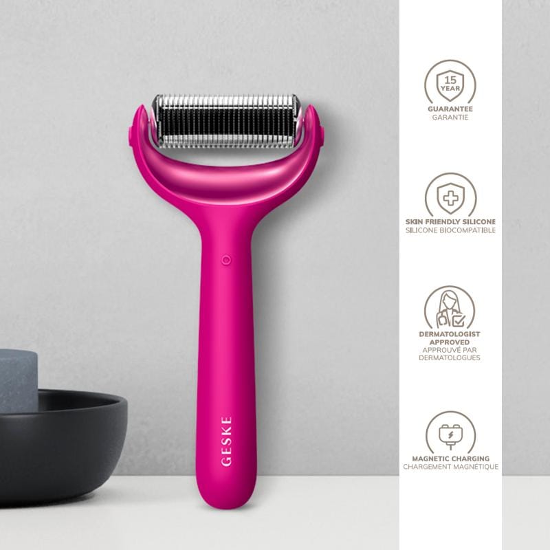 Фото товару: Електронний ролер для обличчя та тіла з мікроголками GESKE MicroNeedle Face&Body Roller 8в1 magenta № 2