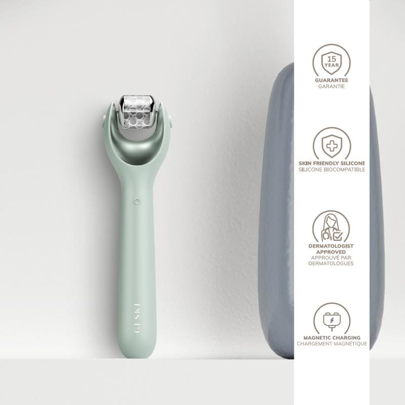 Фото товару: Електронний ролер для обличчя з мікроголками GESKE MicroNeedle Face Roller 9в1 green № 2